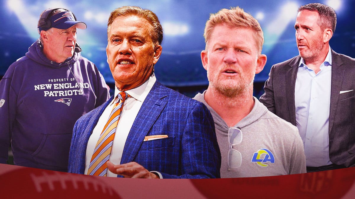 Bill Belichick, John Elway (as general manager), Les Snead, Howie Roseman all together.
