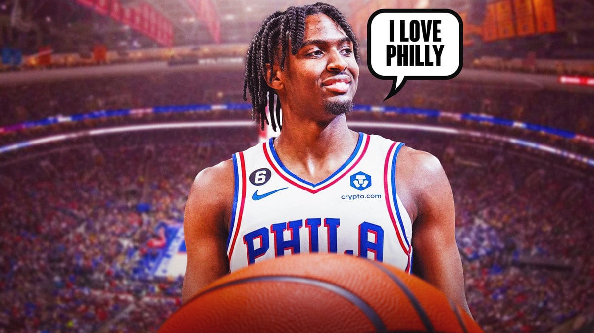 Tyrese Maxey saying "I love Philly"