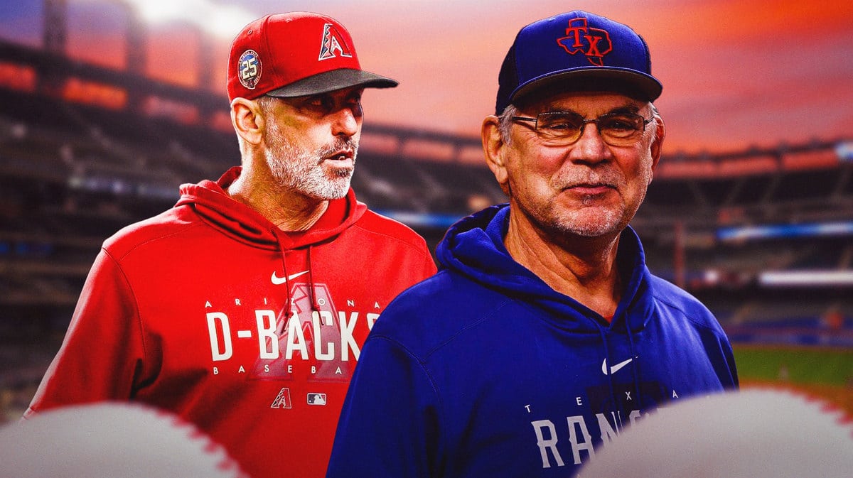 Torey Lovullo next to Brucy Bochy