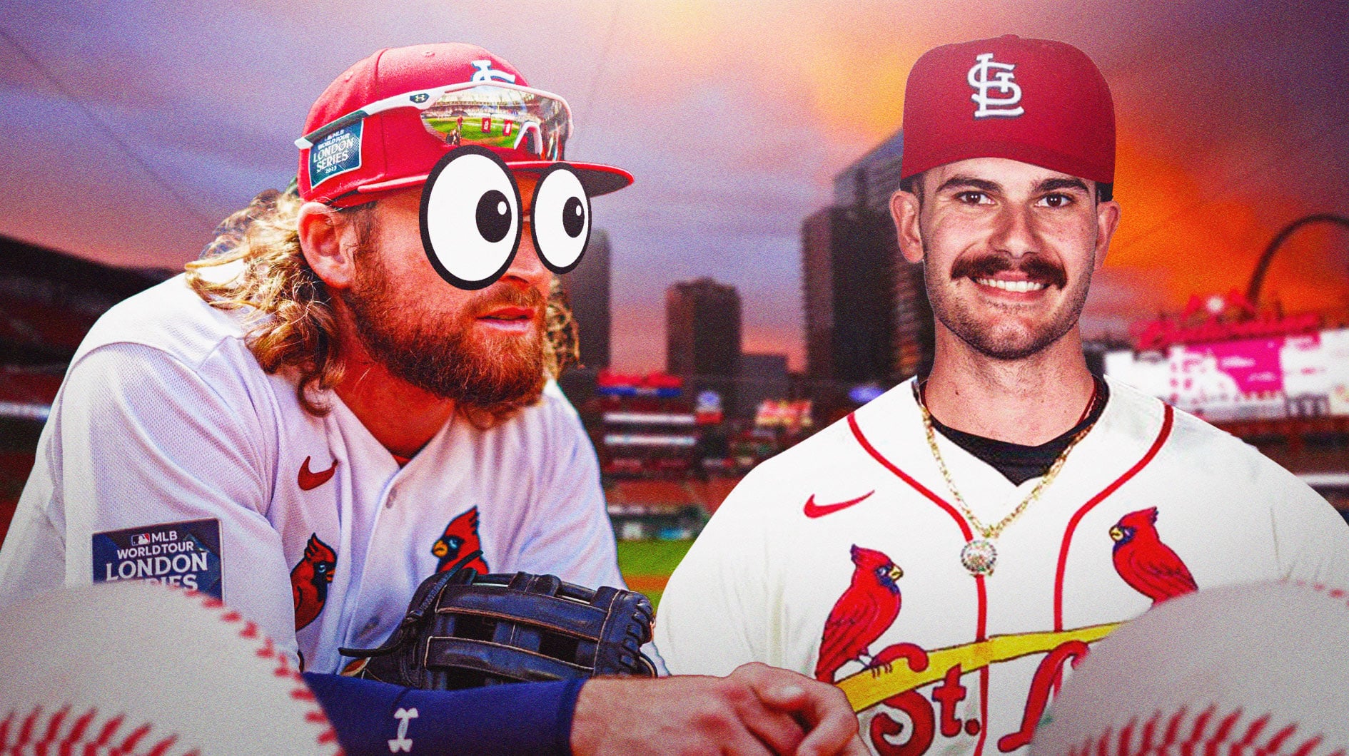 Dylan Cease, Brendan Donovan with eyeball emojis