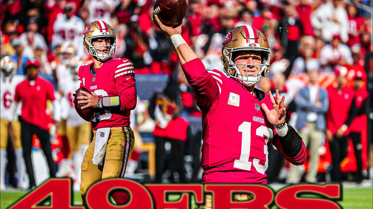 Brock Purdy throwing the ball