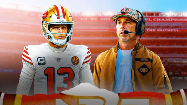 Kyle Shanahan and Brock Purdy of the 49ers
