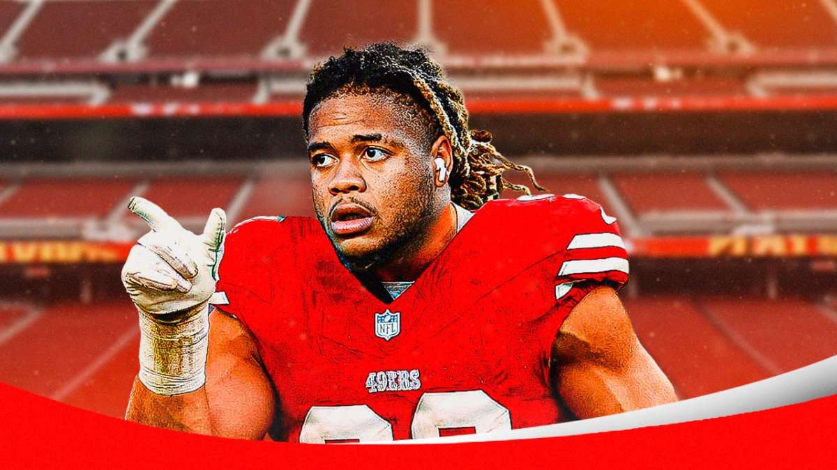 Chase Young of the SAN FRANCISCO 49ERS looking serious