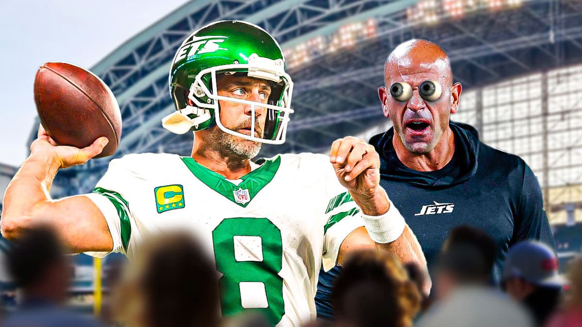 New York Jets quarterback Aaron Rodgers and head coach Robert Saleh