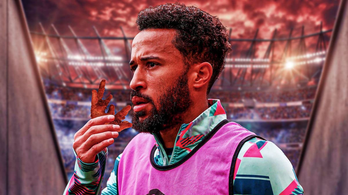 Andros Townsend eating chicken feet Luton Town