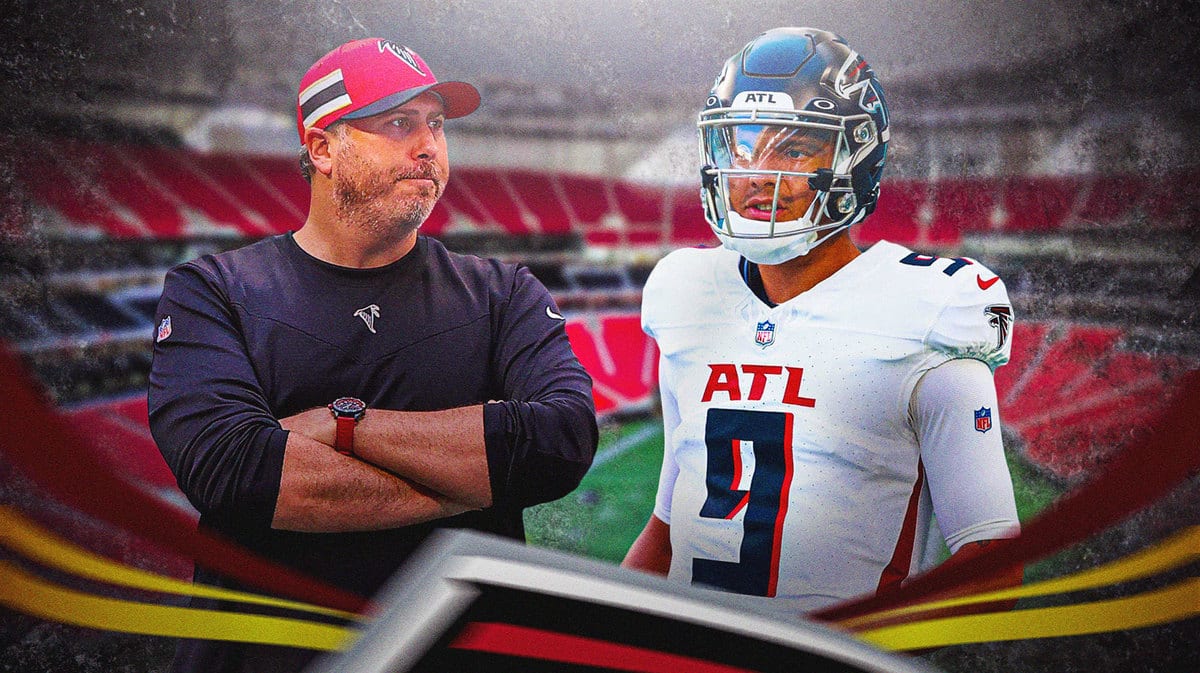 Desmond Ridder and Arthur Smith Falcons