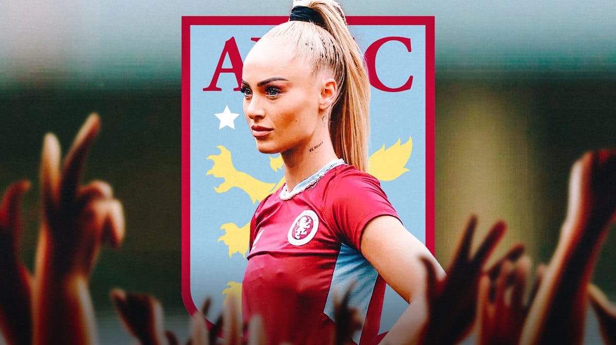 Aston Villa star Alisha Lehmann shows off makeup and pet dog in 'Drop of the week'