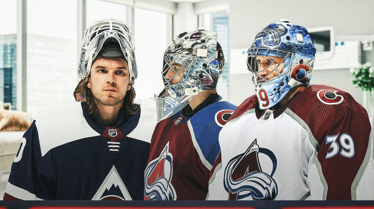 Alexander Georgiev, Stanley cup winning Avalanche goalie Pavel Francouz, Ivan Prosvetov, hospital in the background