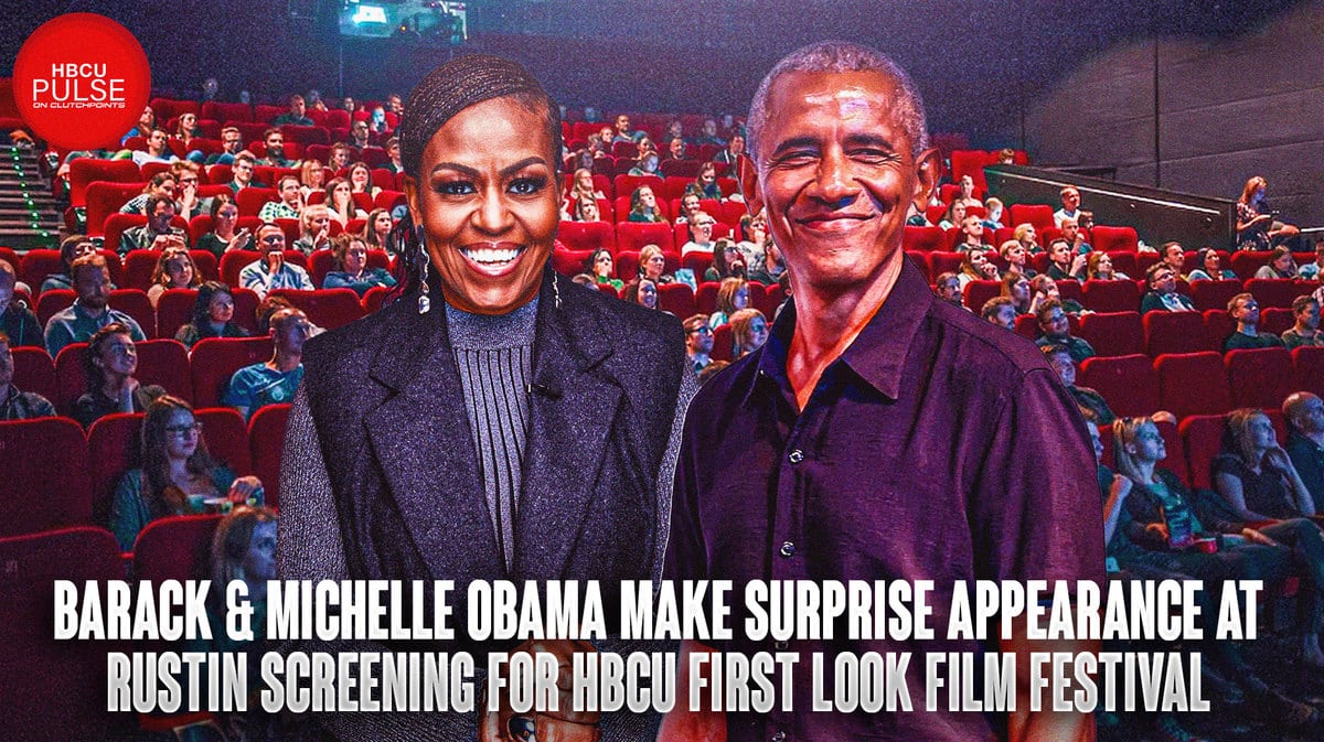 President Barack Obama and Michelle Obama made a surprise appearance at the Rustin screening at the HBCU First Look Film Festival