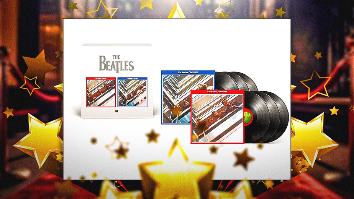 The Beatles Blue and Red albums on LP.