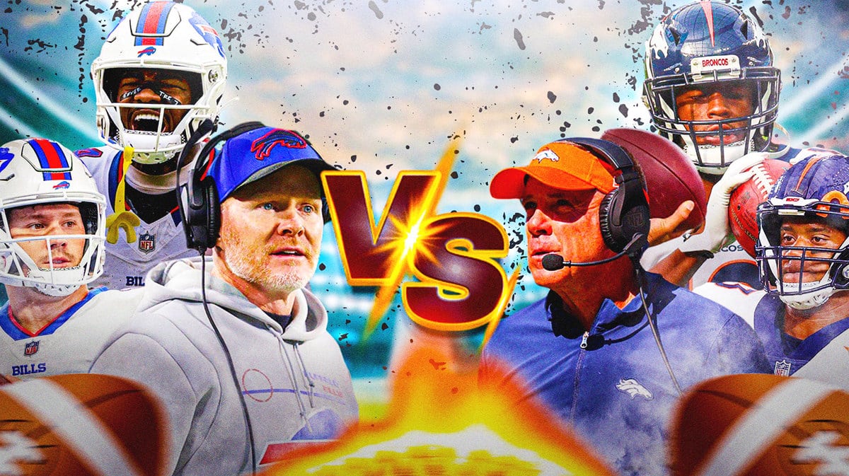 Bills Josh Allen, Sean McDermott, and Stefon Diggs and Broncos Sean Payton, Russell Wilson, and Jerry Jeudy ahead of their Week 10 matchup.