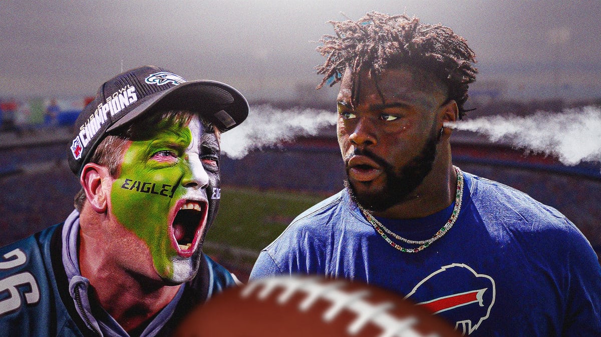 Random Eagles fan yelling at Bills' Shaq Lawson