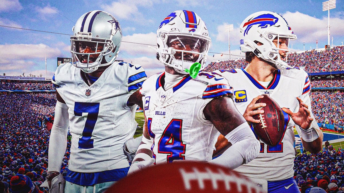 Trevon Diggs, Stefon Diggs and Josh Allen