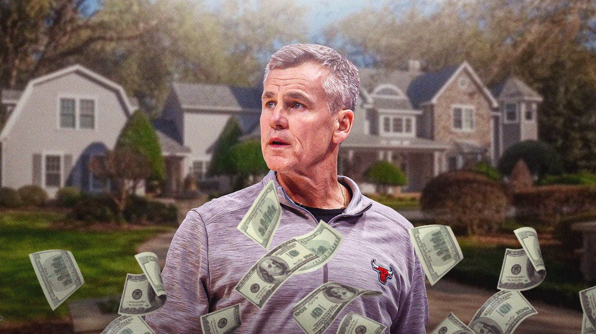 Billy Donovan in front of his former mansion in Florida.