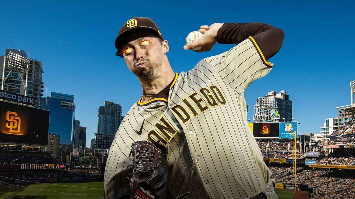 Blake Snell pitching and with woke eyes