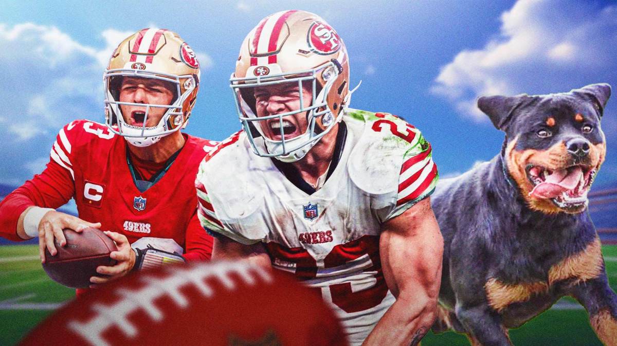 Brock Purdy Christian McCaffrey Dog