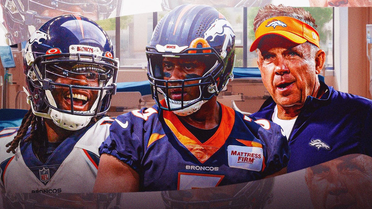 Broncos' Russell Wilson, Sean Payton, and Jerry Jeudy after win over Bills