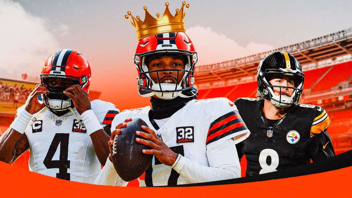 Browns QBs Deshaun Watson and Dorian Thompson Robinson with Steelers Kenny Pickett