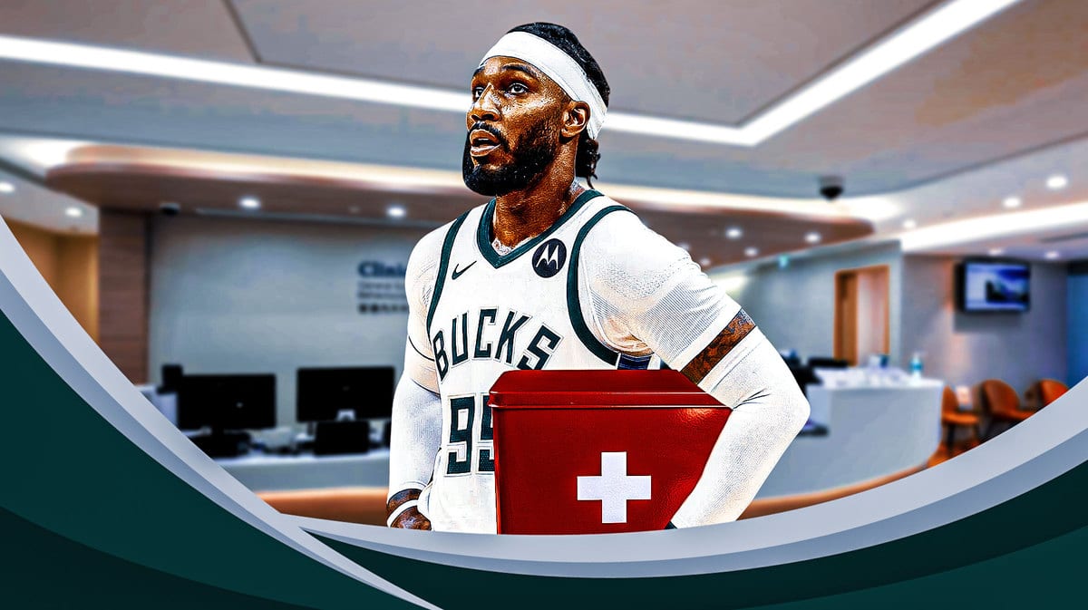 Bucks' Jae Crowder with first-aid kit