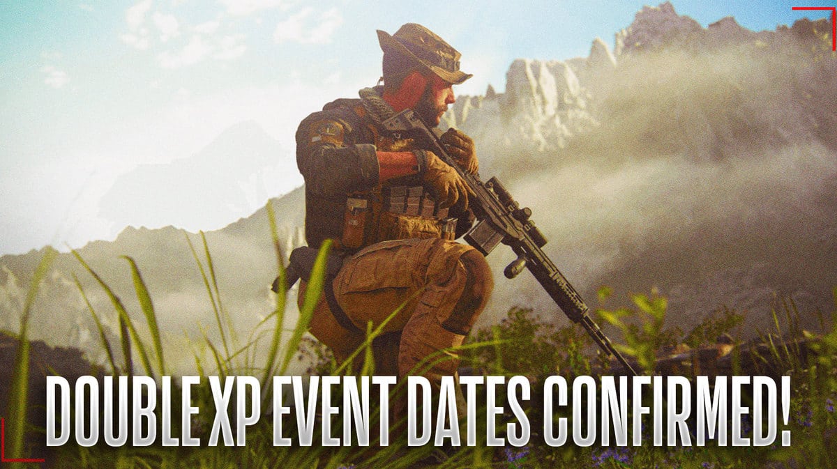 Call of Duty: Modern Warfare 3 with the caption 'Double XP Event Dates Confirmed!'
