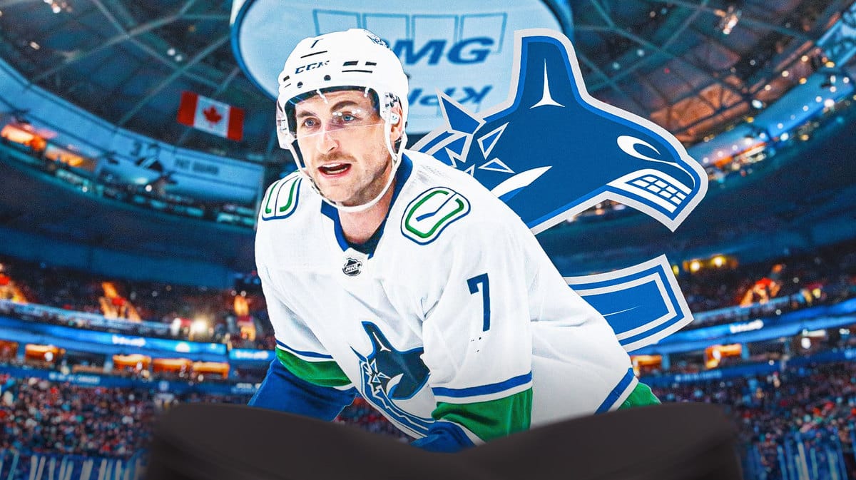 Vancouver Canucks defenseman Carson Soucy at Rogers Arena after receiving a brutal injury update