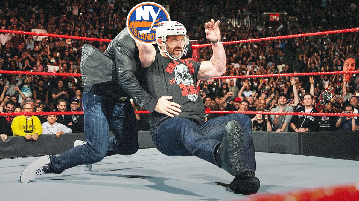 Alex Ovechkin of the Capitals as Stonecold giving a stunner