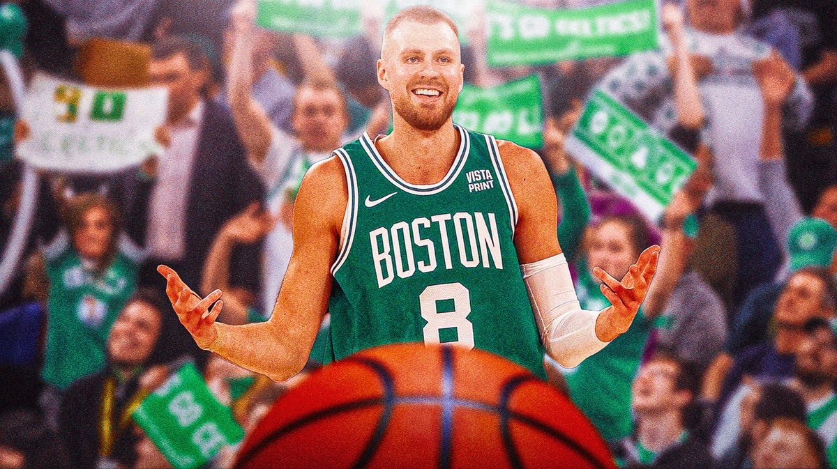 Celtics big man Kristaps Porzingis hinted at good news regarding his calf injury