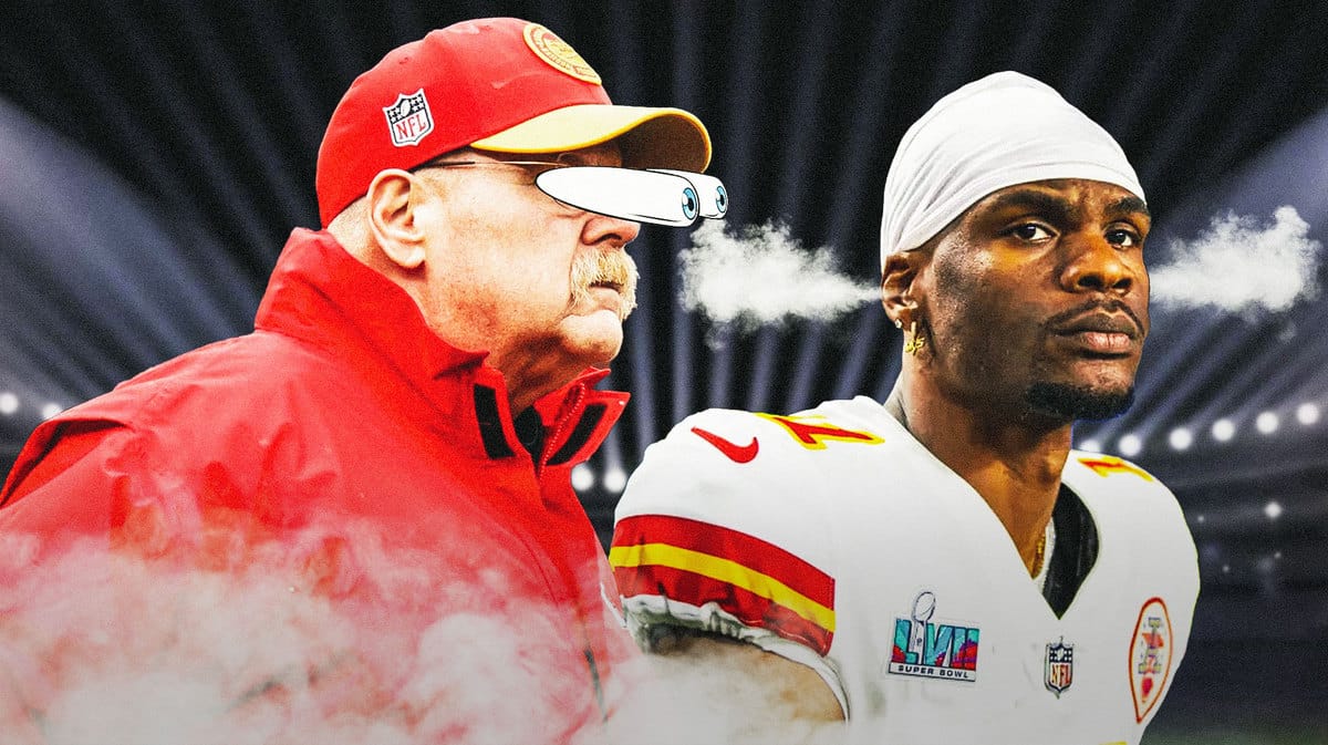 Kansas City Chiefs head coach Andy Reid and wide receiver Marquez Valdez-Scantling
