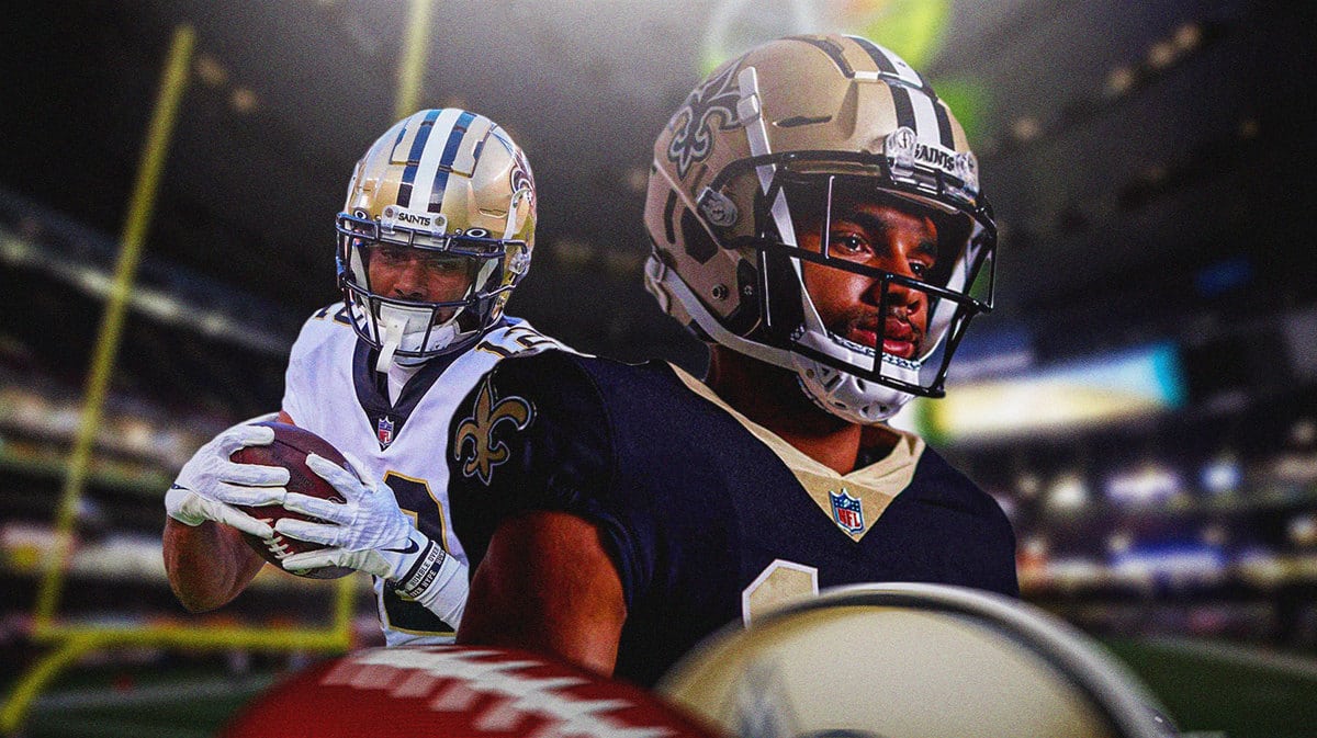 Chris Olave is out for the Saints with a concussion