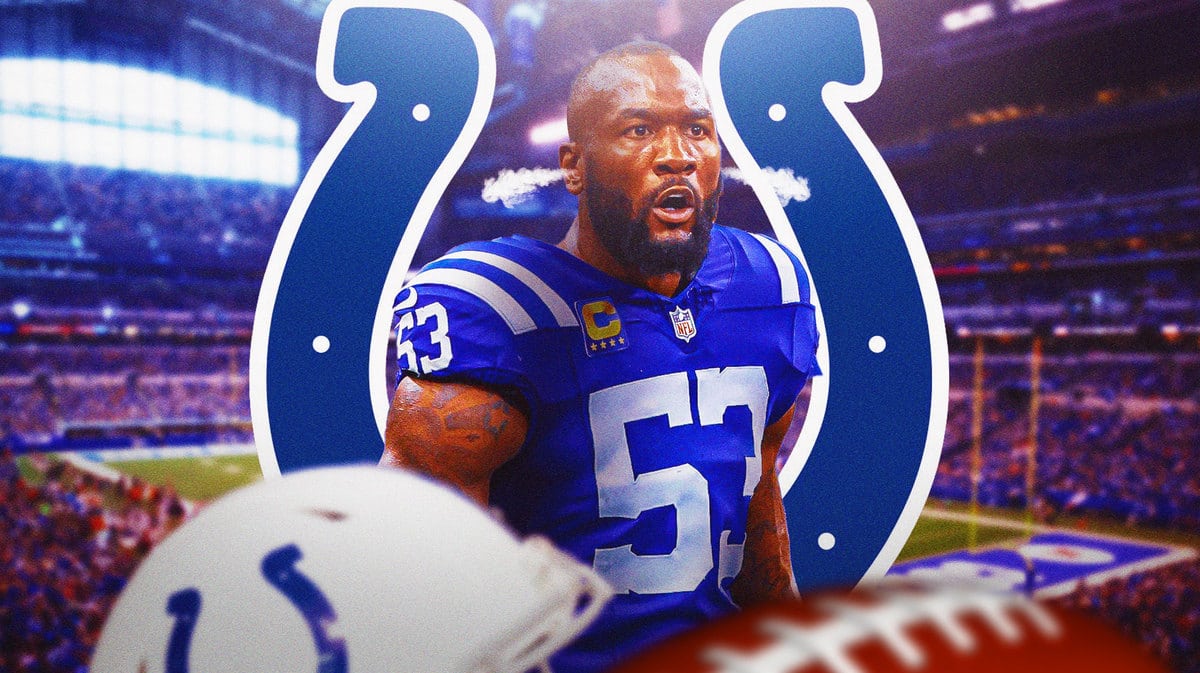 Colts linebacker Shaq Leonard with steam blowing out of his ears