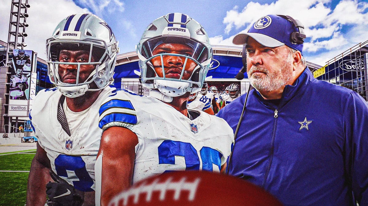 Dallas Cowboys HC Mike McCarthy with Tony Pollard after loss to Eagles