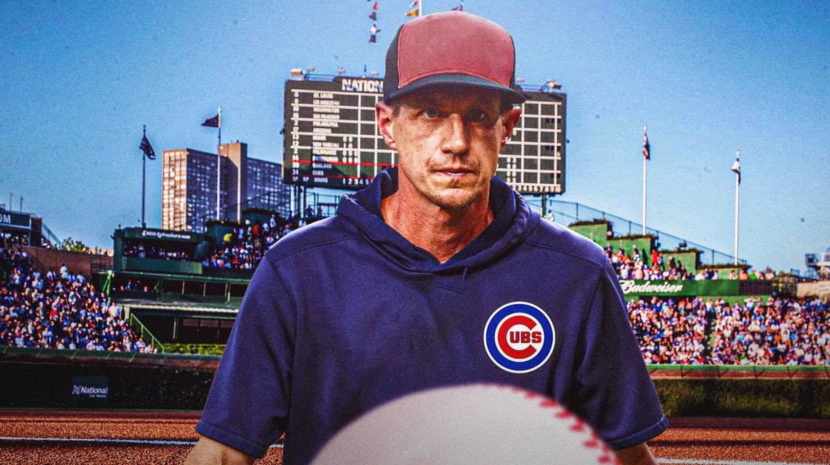 Craig Counsell in Cubs gear at Wrigley Field.