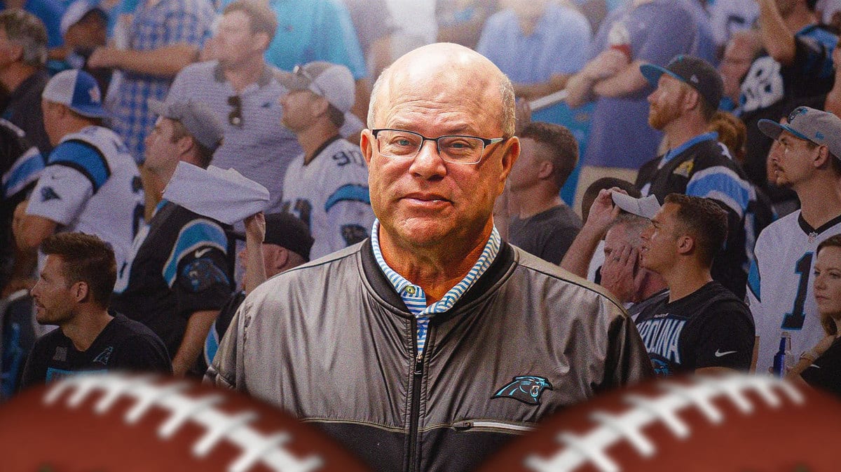 David Tepper surrounded by angry Carolina Panthers fans