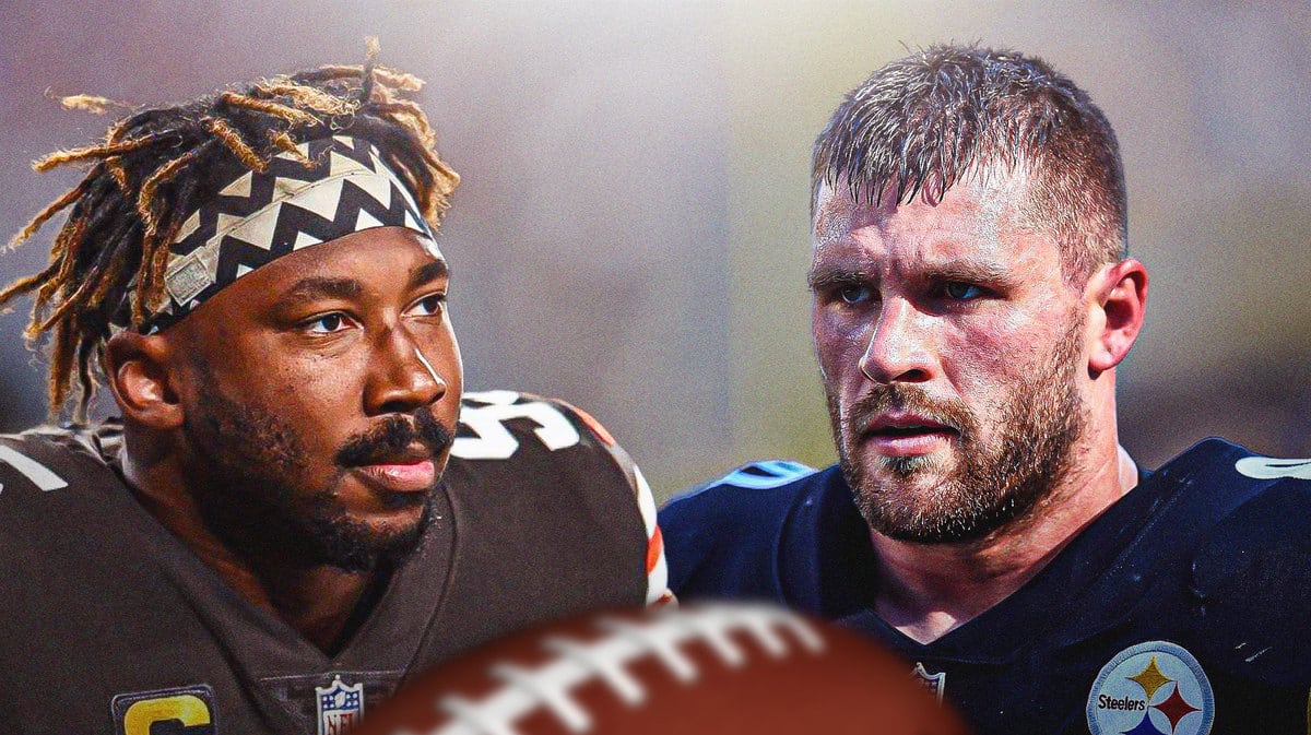 Cleveland Browns Myles Garrett and Pittsburgh Steelers TJ Watt