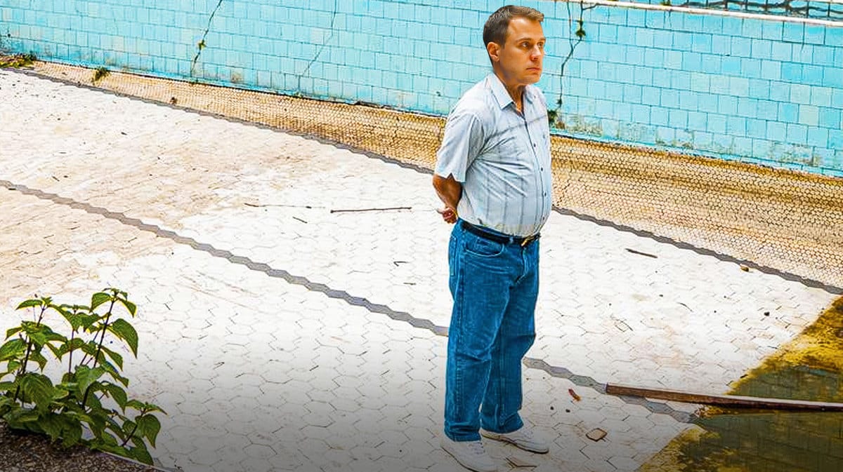 Jon Scheyer of Duke Basketball as the sad pablo escobar meme