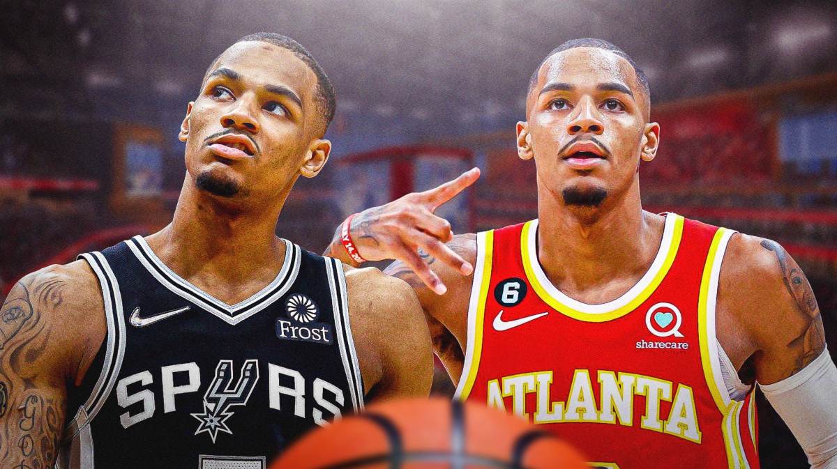 Dejounte Murray in Spurs, Hawks jerseys
