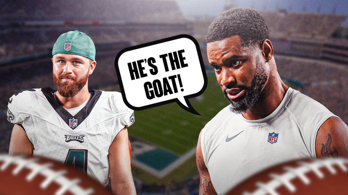 Eagles' Darius Slay hilariously shouts out 'GOAT' Jake Elliott after game-tying field goal