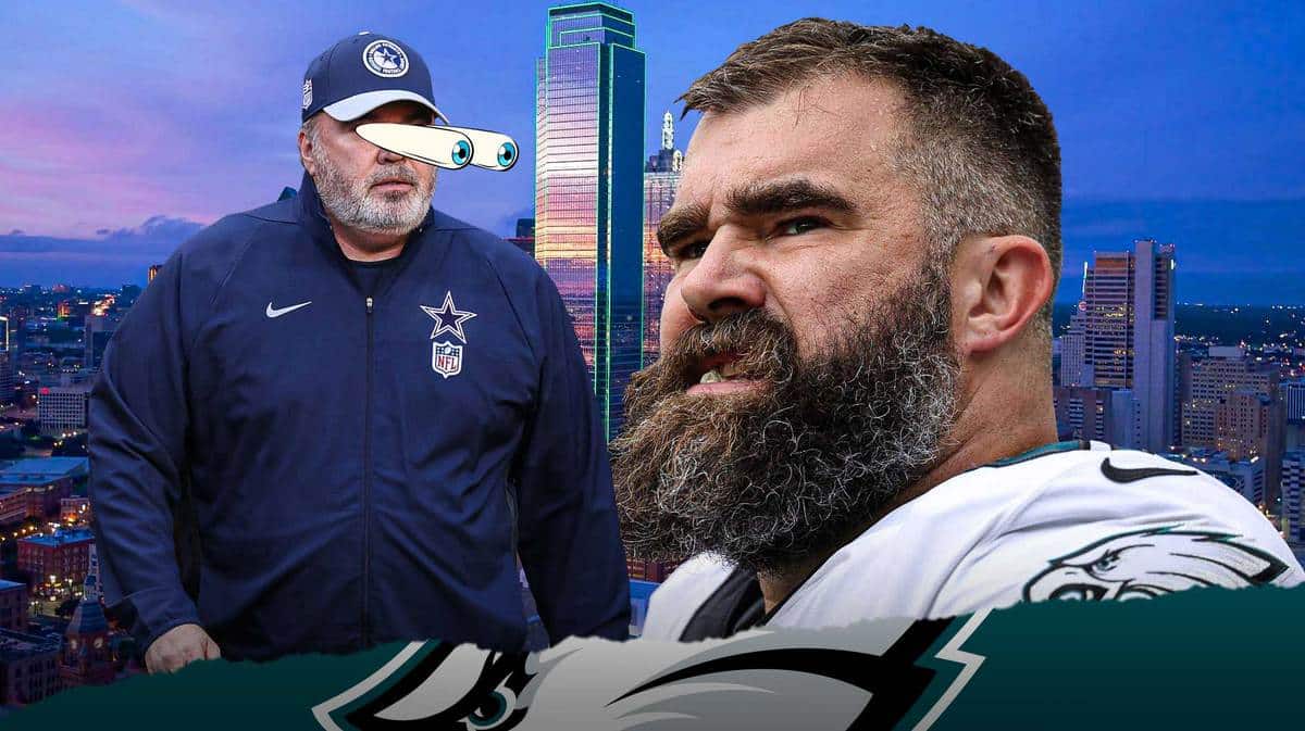 Dallas Cowboys head coach Mike McCarthy and Philadelphia Eagles center Jason Kelce