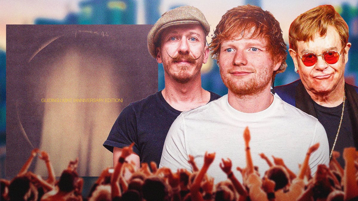 Guiding Light album cover next to Foy Vance, Ed Sheeran, and Elton John.