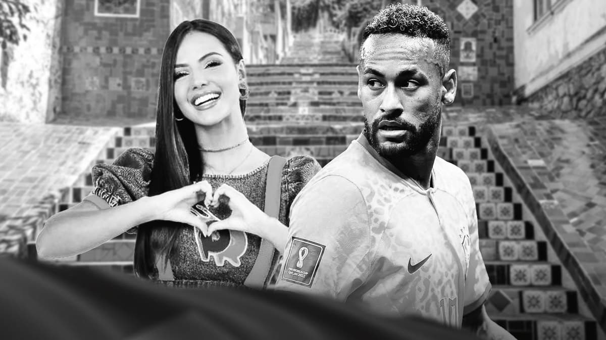 Neymar and Luana Andrade in a grey thumb