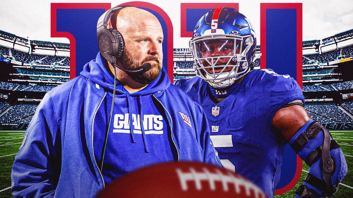 Giants Brian Daboll with Kayvon Thibodeaux