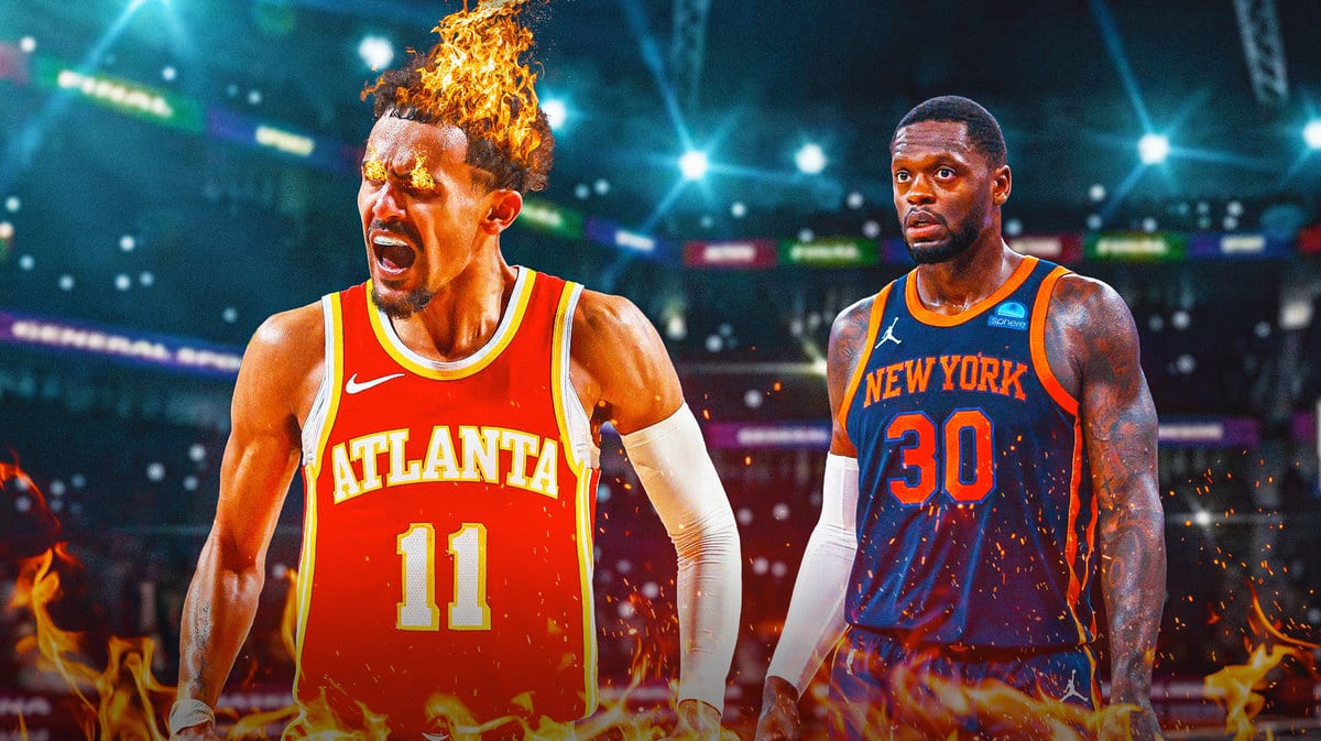 Hawks Trae Young on fire after getting a record over Jalen Brunson and Julius Randle Knicks