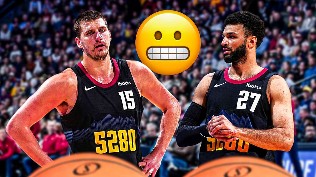 Nuggets' Nikola Jokic, Jamal Murray with a grimacing face emoji amid Murray's injury