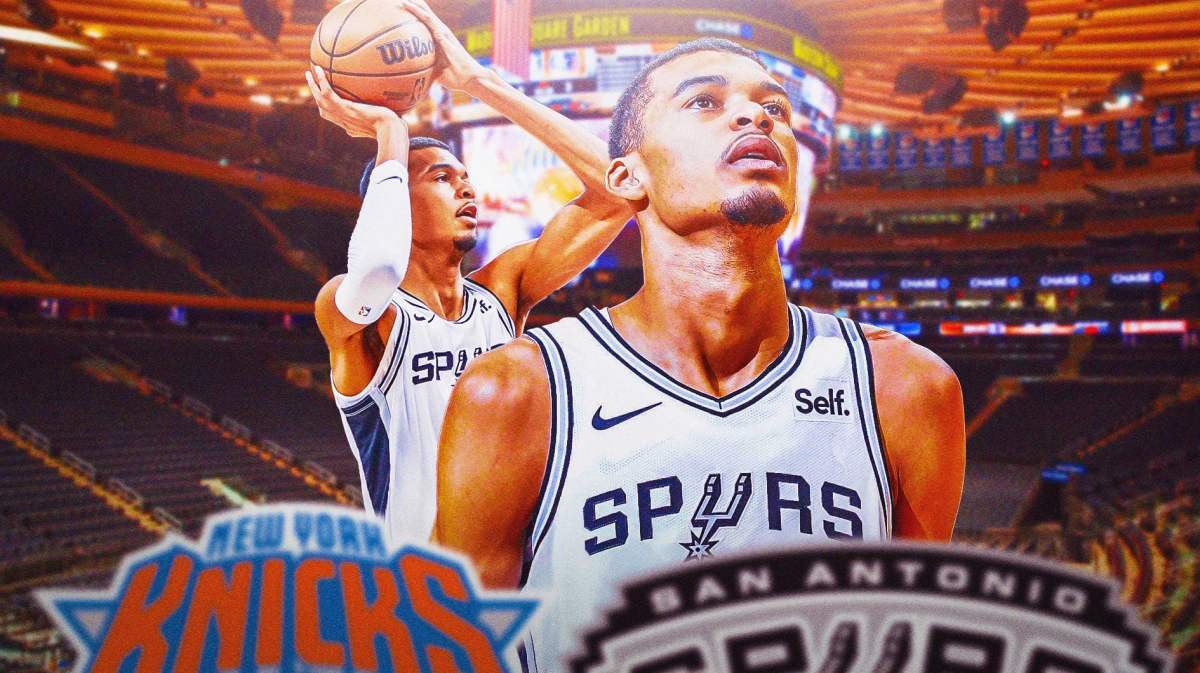 Victor Wembanyama in front of Madison Square Garden and have MSG advertising in Knicks vs. Spurs
