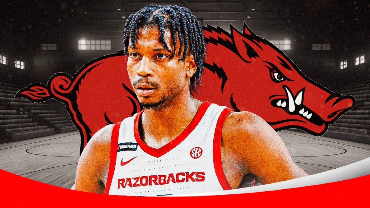 Tramon Mark with the Arkansas Razorbacks logo in the background injury