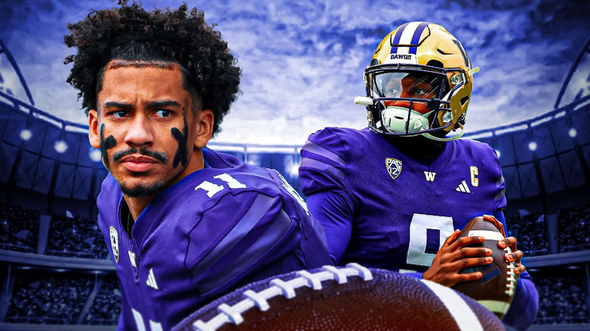 Washington football team QB Michael Penix Jr., and returning WR Jalen McMillan