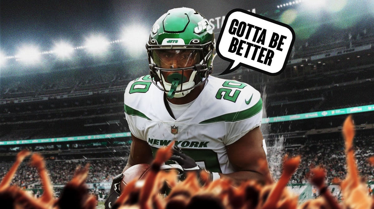 New York Jets Breece Hall and speech bubble “Gotta Be Better”