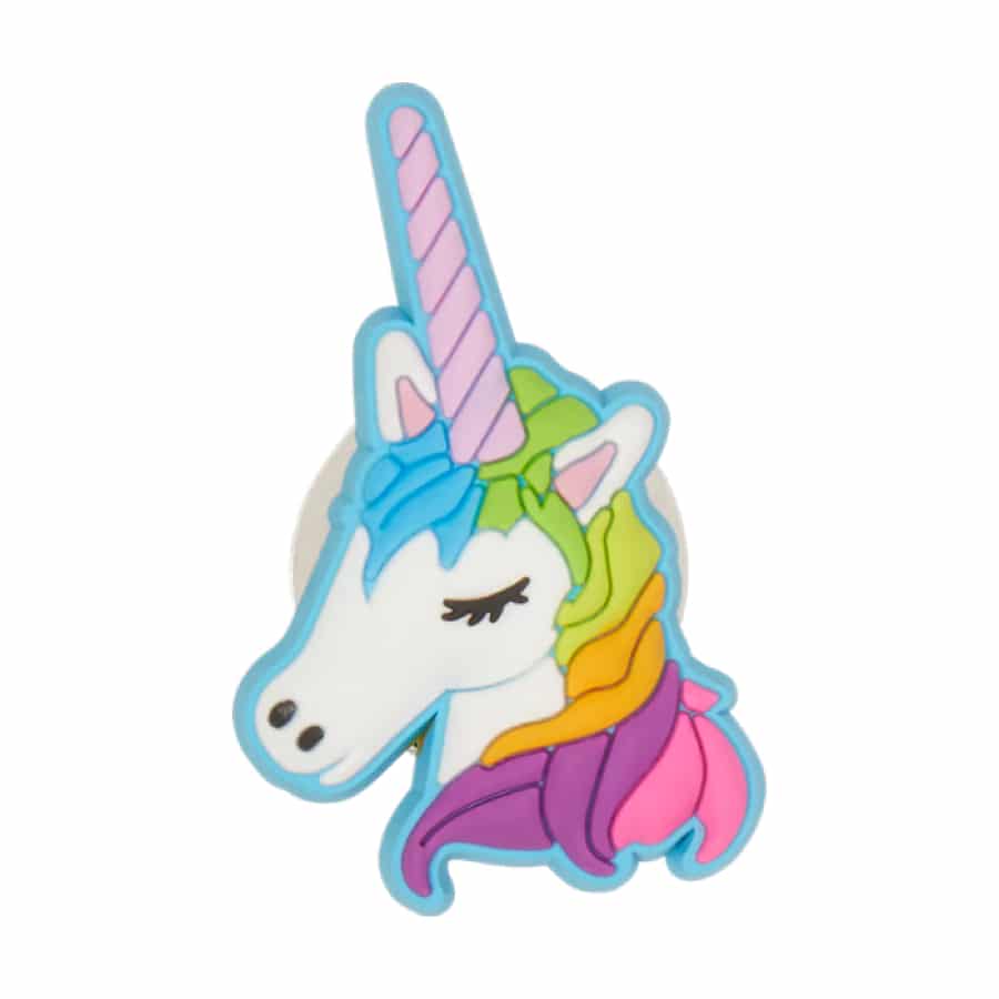 Jibbits Shoe Charms:  Unicorn design on a white background.