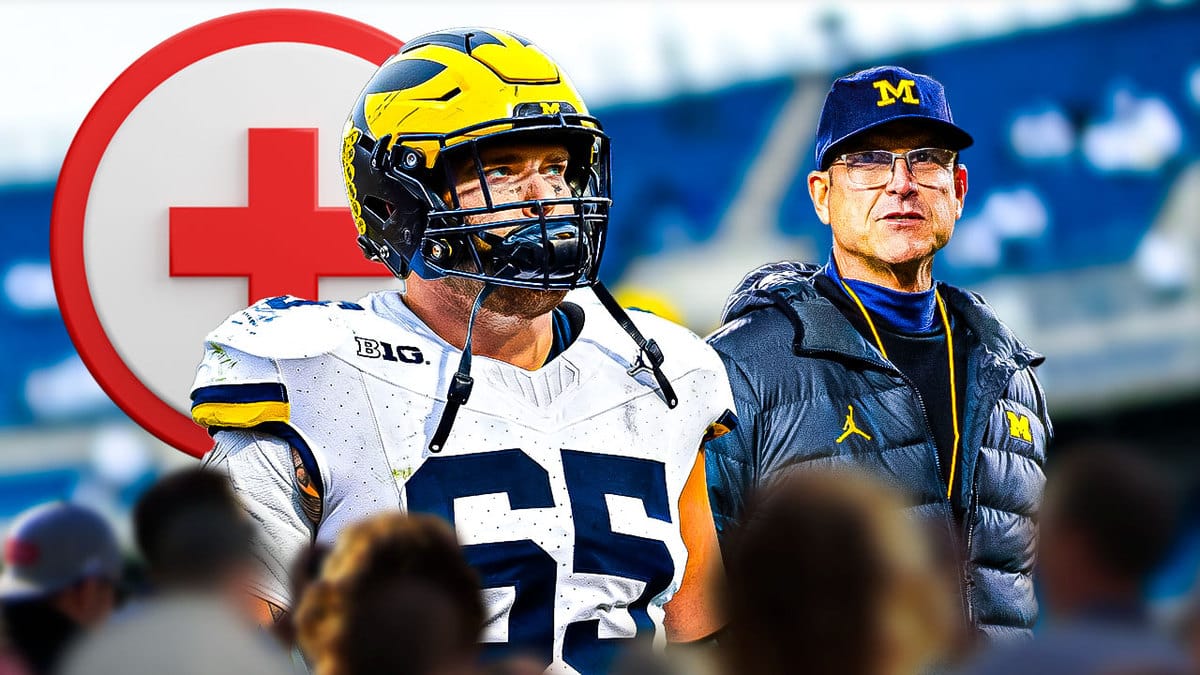Zak Zinter and Jim Harbaugh