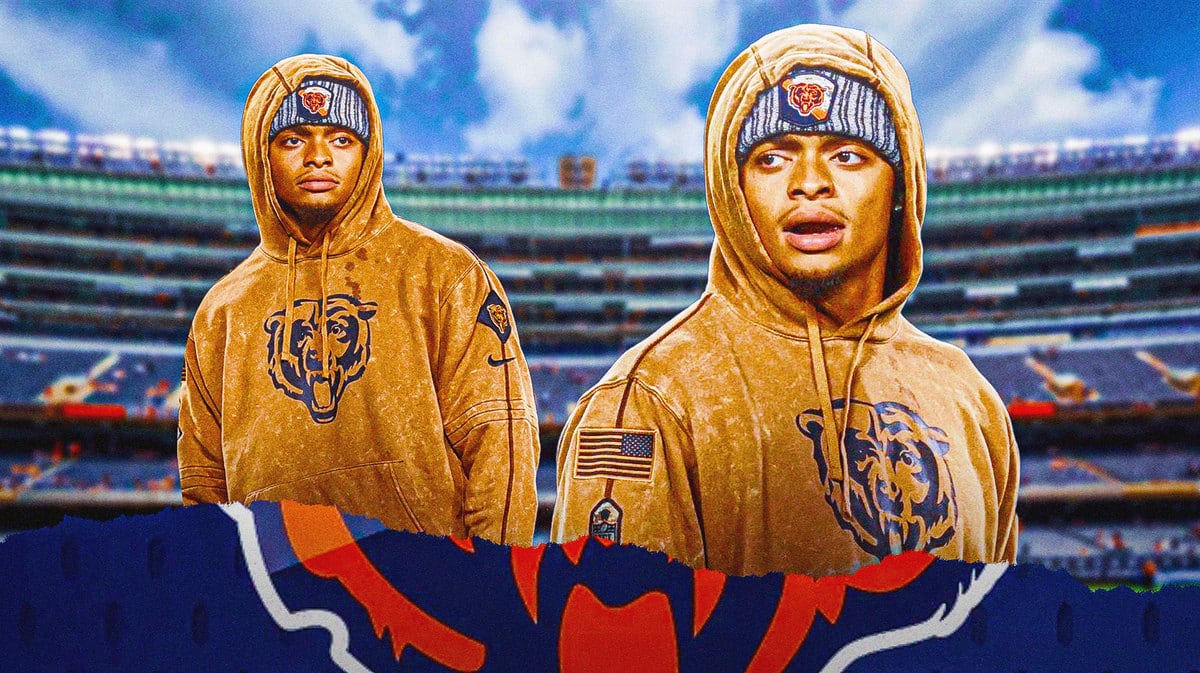 Justin Fields in Bears gear